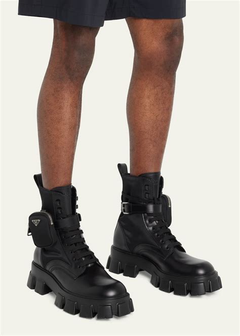 bota masculina prada|combat boots Prada.